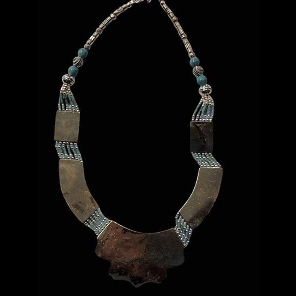 NEW Handmade Tibetan Necklace - Turquoise and Tibetan Silver - Picture 8 of 9